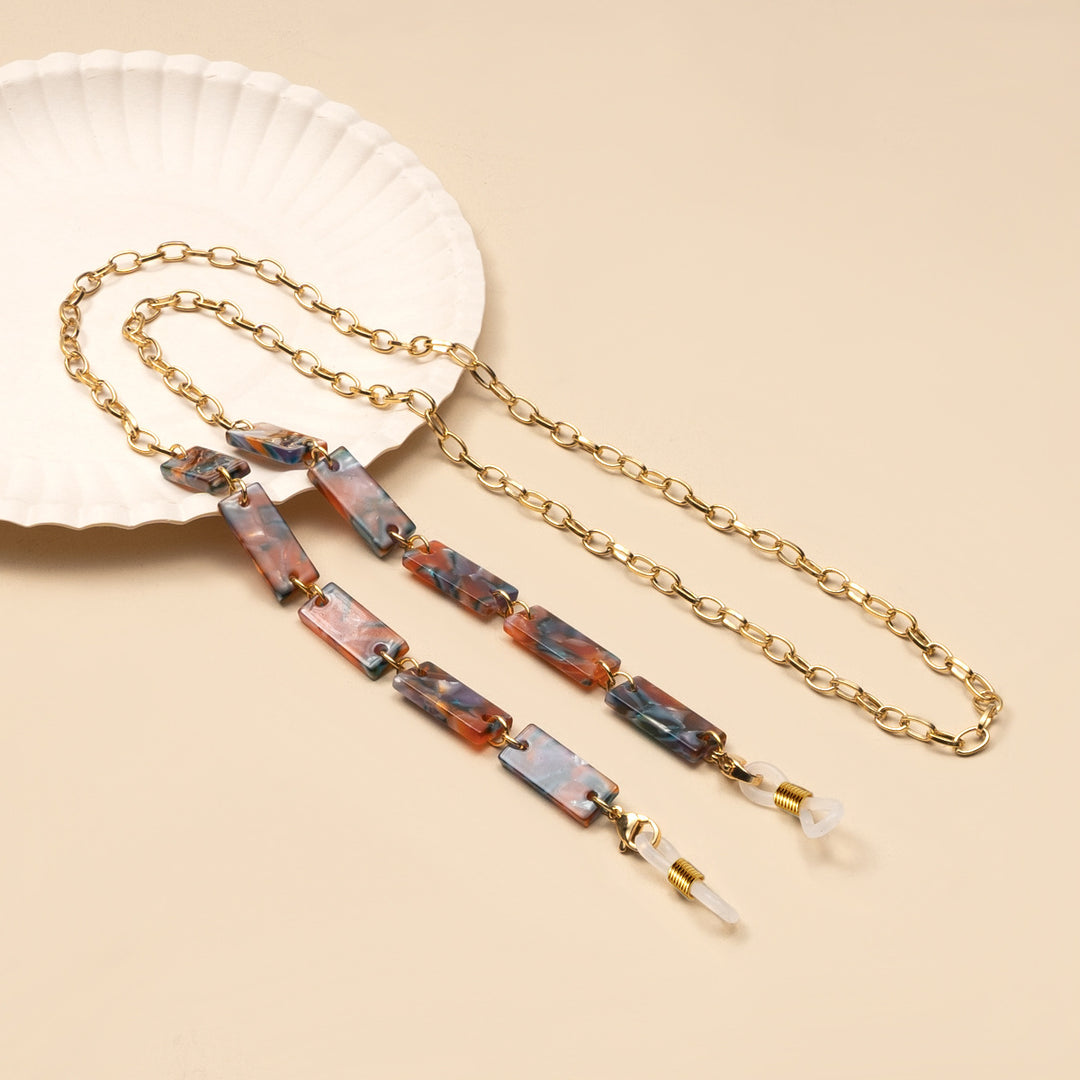 Chunky Abstract Pattern Eyewear Chain kalsten