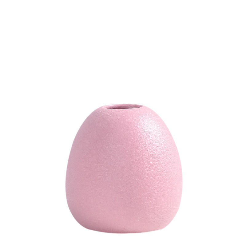Contemporary Egg-Shaped Ceramic Flower Vase Kalsten