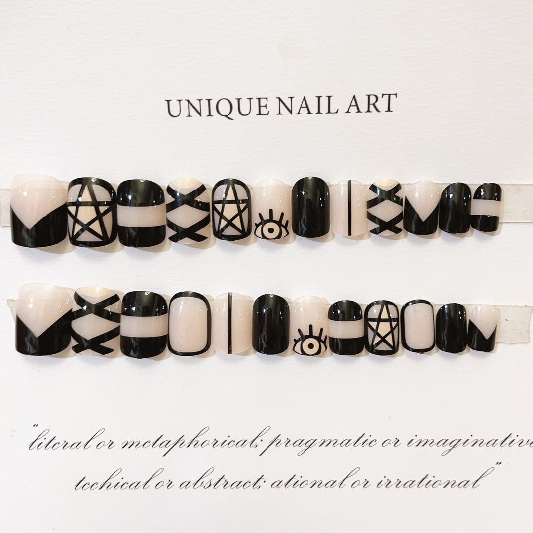 Artistic Abstract Press-On Nail Set