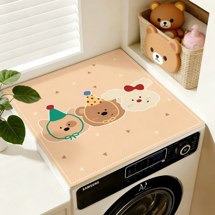 Cartoon Cat-Themed Laundry Table Cover