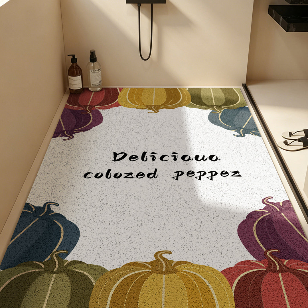 Pumpkin-Themed Decorative Mat