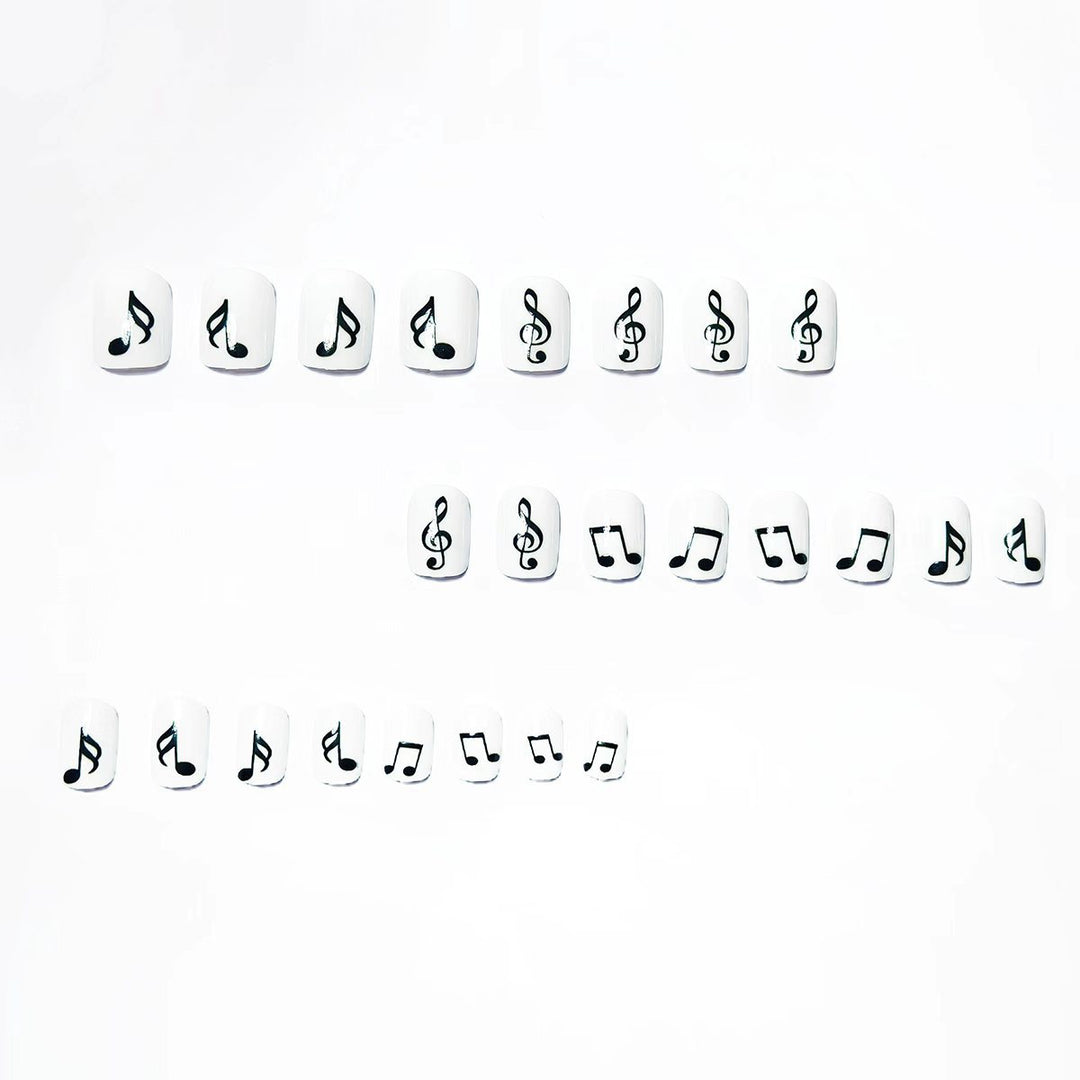 Artificial nails with music motif Kalsten