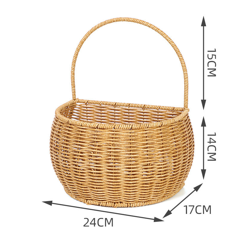 Handwoven Round Storage Basket Kalsten