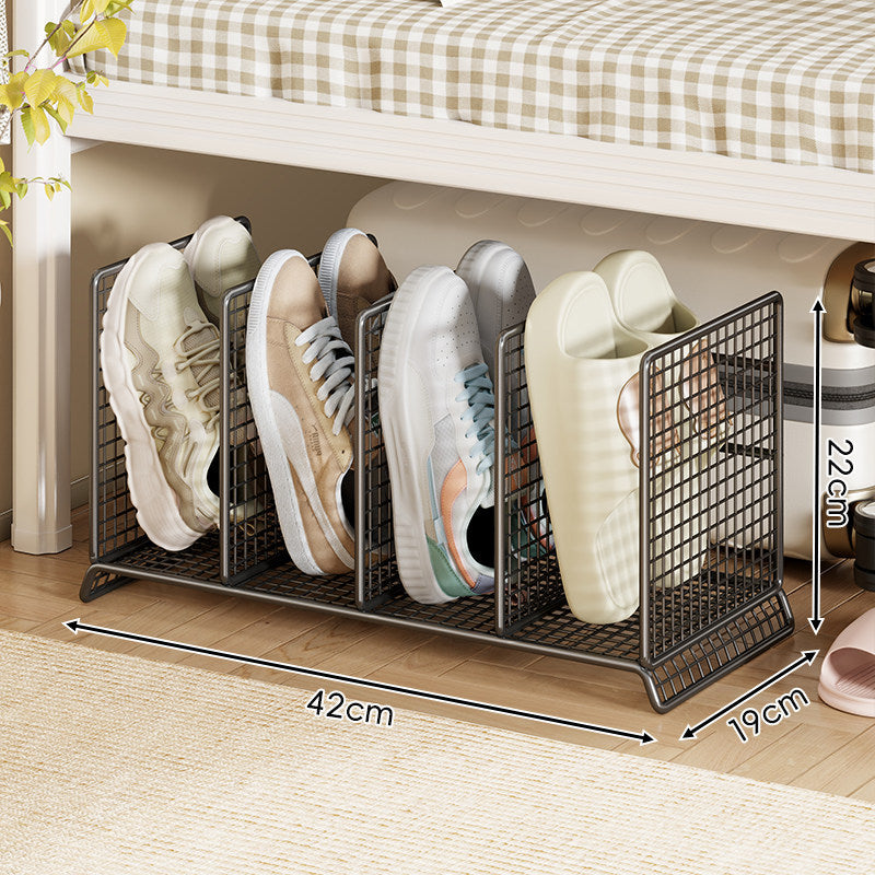 Vertical Mesh Divider Shoe Rack for Compact Under-Bed and Entryway Storage
