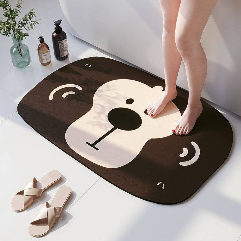 Playful Cat-Shaped Bath Mat