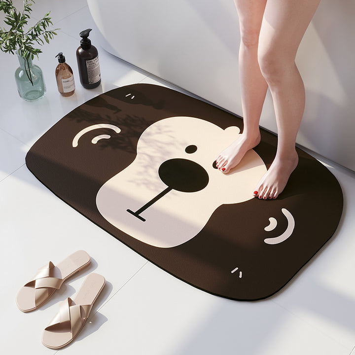 Playful Cat-Shaped Bath Mat