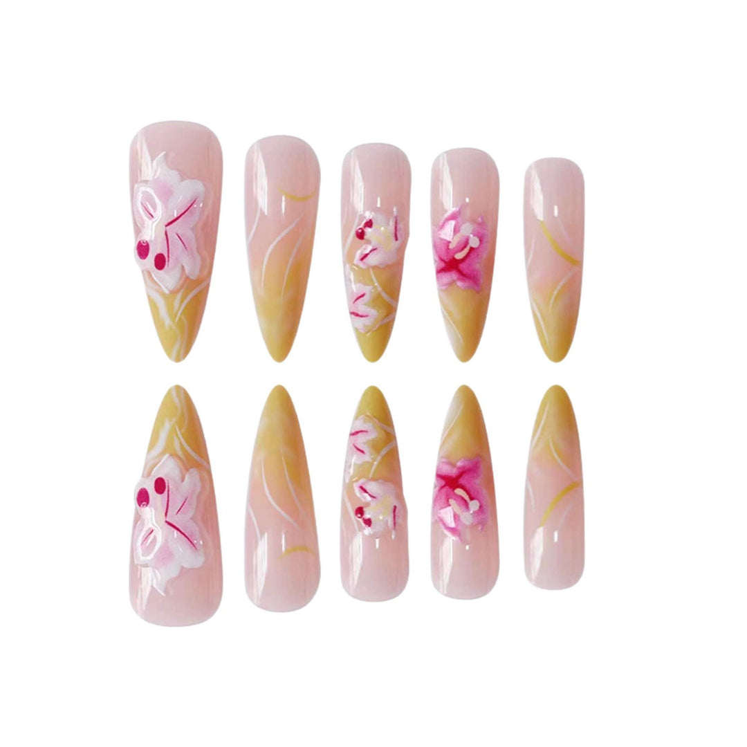 Luxurious 3D Floral Nail Enhancements Kalsten