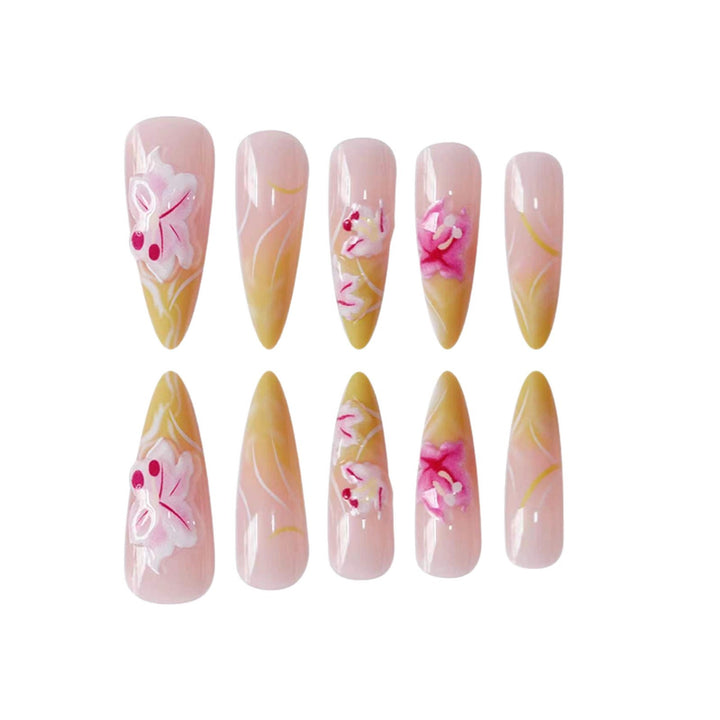 Luxurious 3D Floral Nail Enhancements Kalsten