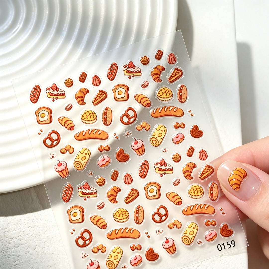 Dessert-Themed Nail Art Sticker Sheet