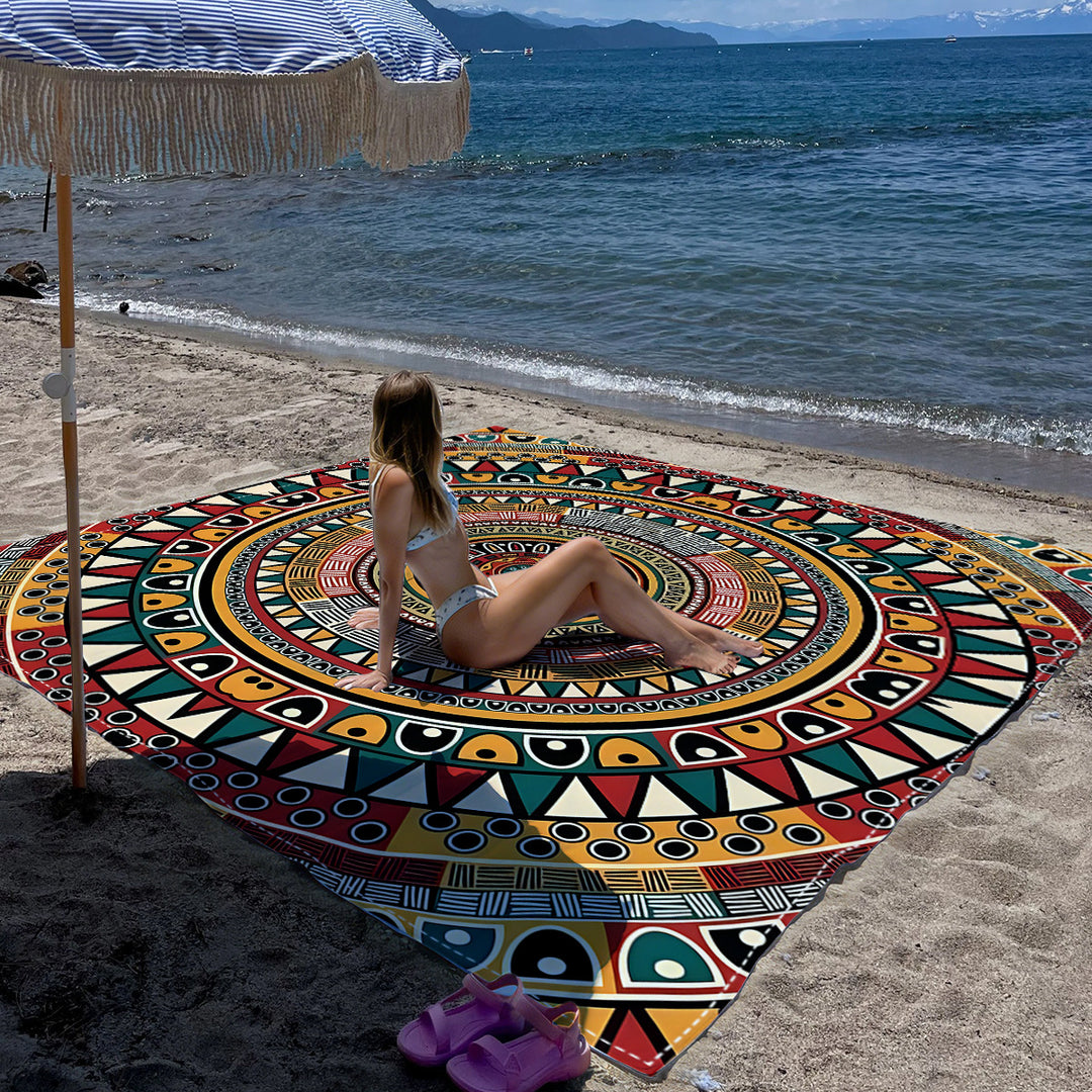 Mandala Design Beach Mat Kalsten