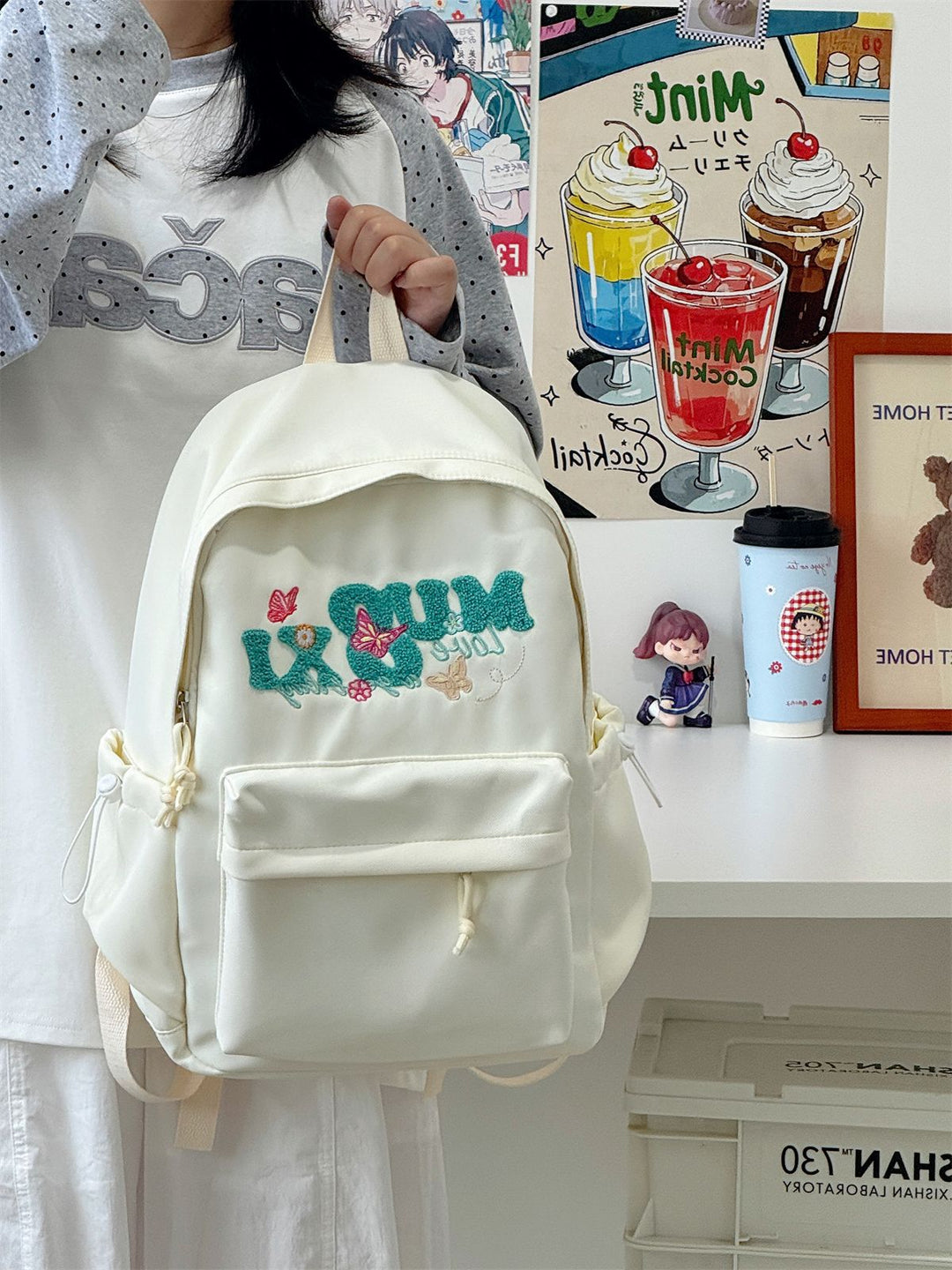 Stylish Embroidered Backpack Kalsten 1791204530