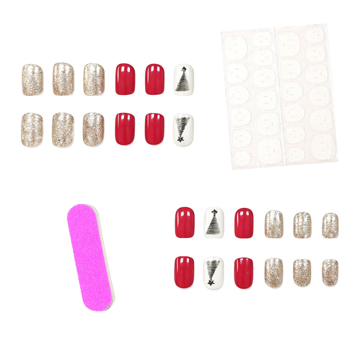 Festive Tree Design Nail Art Kalsten