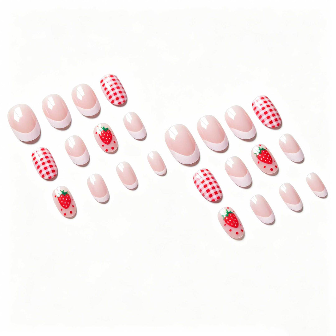 Strawberry-Themed Nail Art Kit
