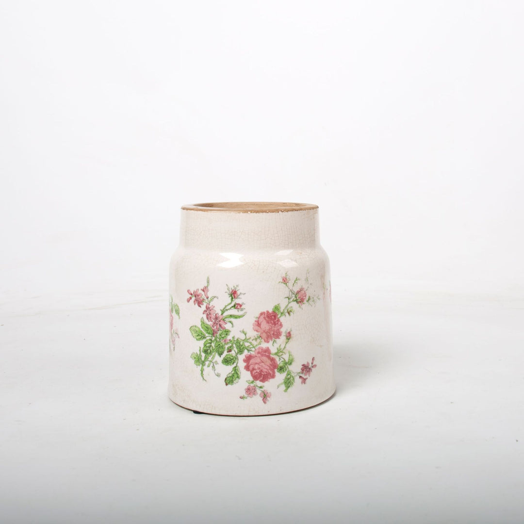 Decorative flower pot with floral decoration Kalsten