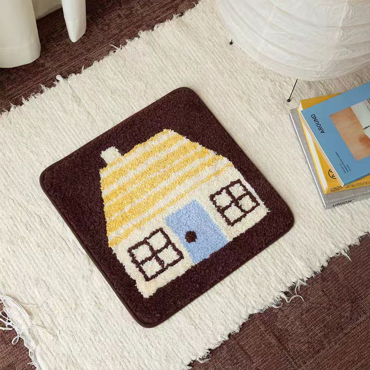 Apple-Themed Plush Bath Mat Kalsten