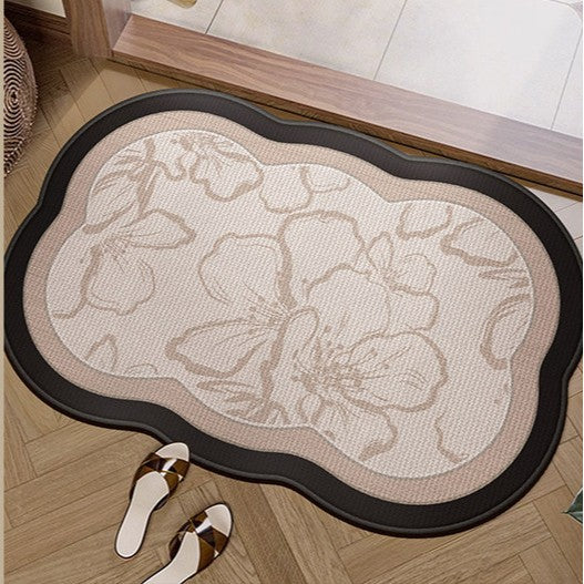 Floral Design Non-Slip Bathroom Mat