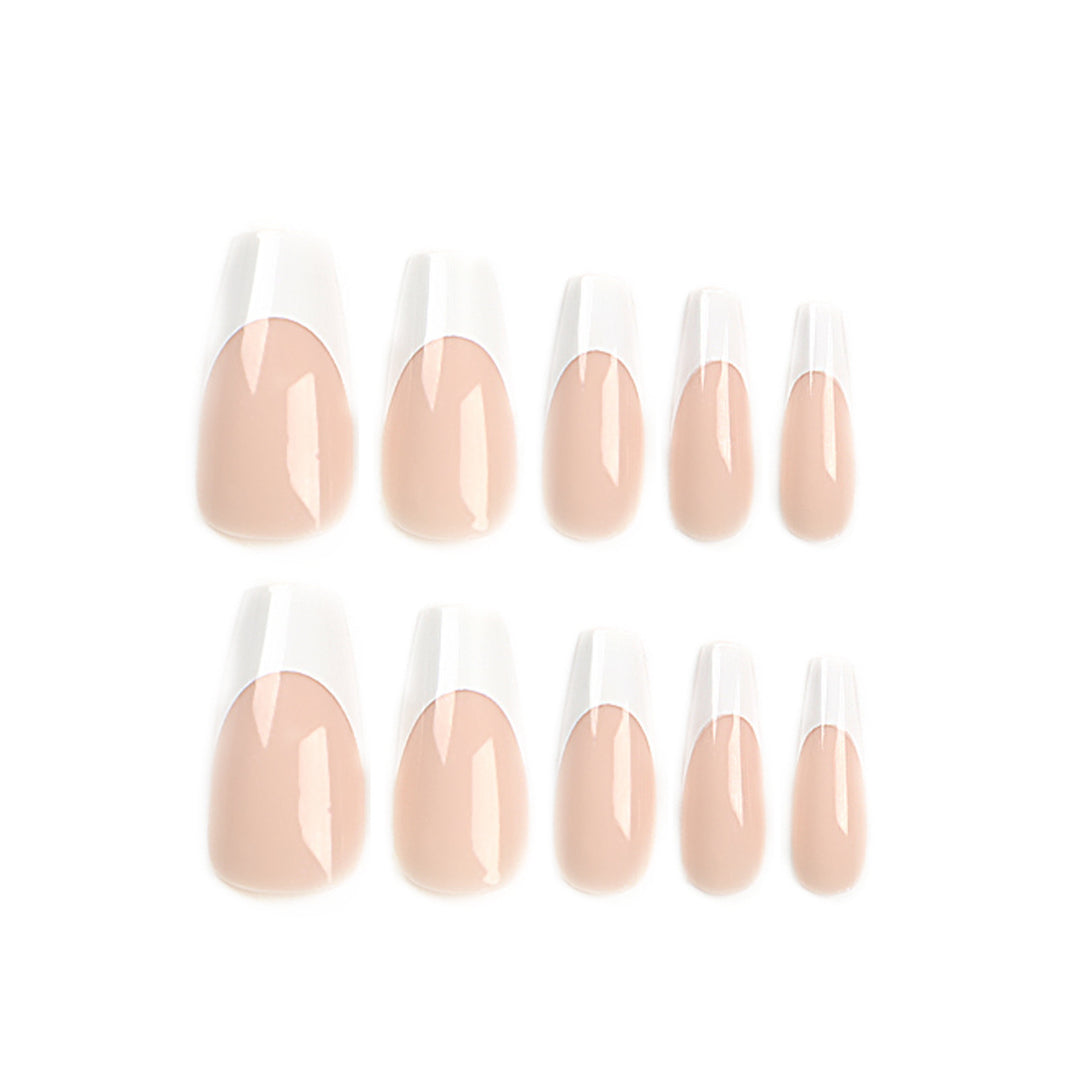 Artful nail extensions with elegant French tips Kalsten