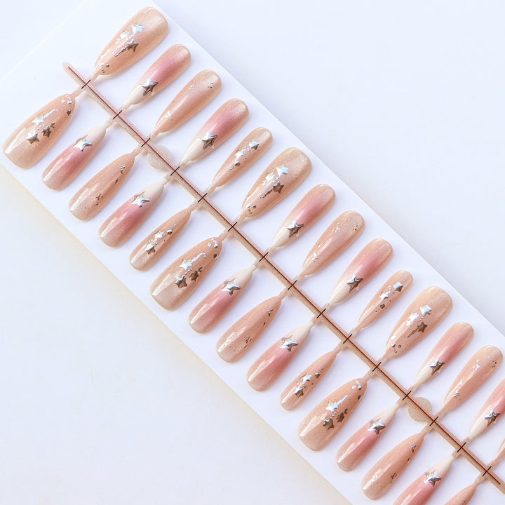 Star-Adorned Press-On Nail Set