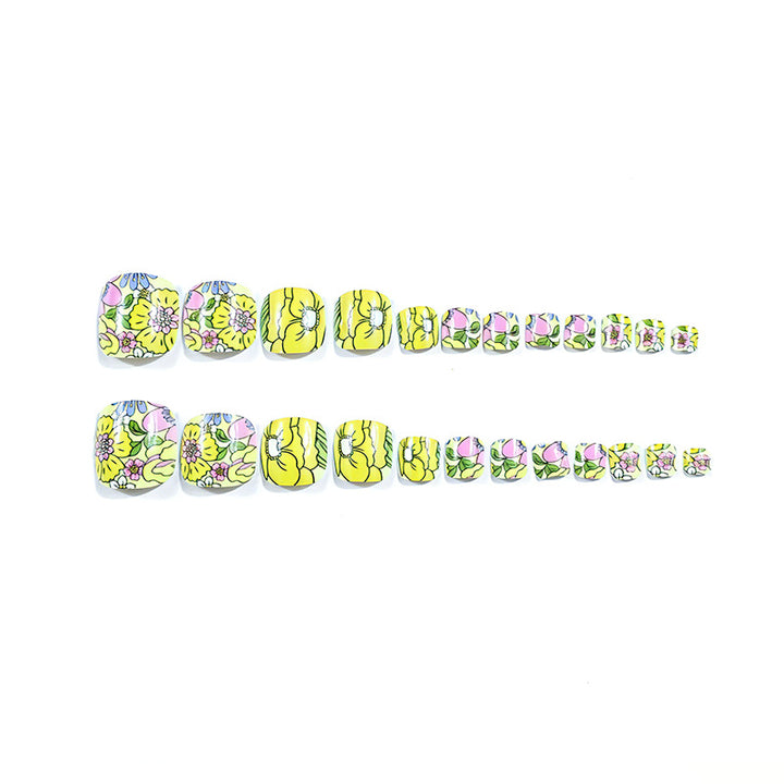 Floral Pedicure Nail Art Kalsten