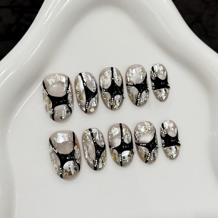 Artfully Designed Press-On Nail Set