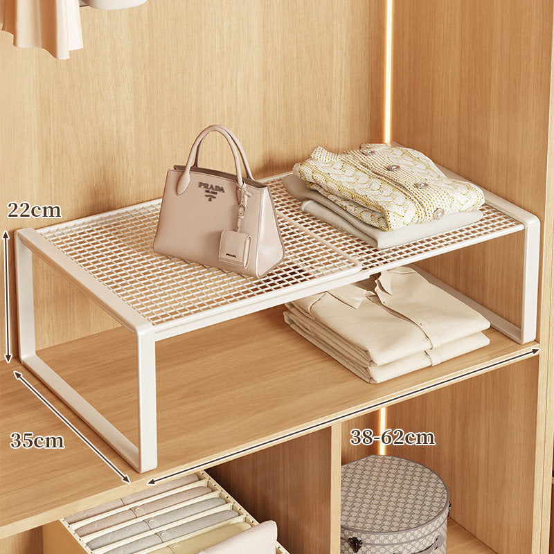 Adjustable Metal Closet Shelf Riser Organizer