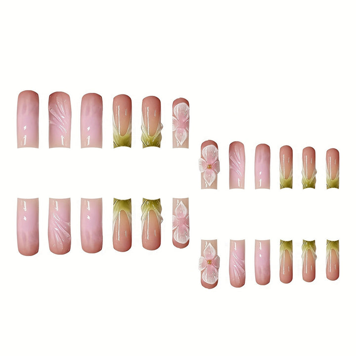 Artistic Floral Acrylic Nail Design Kalsten