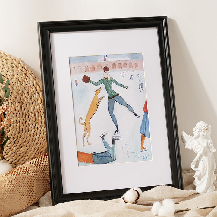 Artistic Framed Ice Skating Print for Home