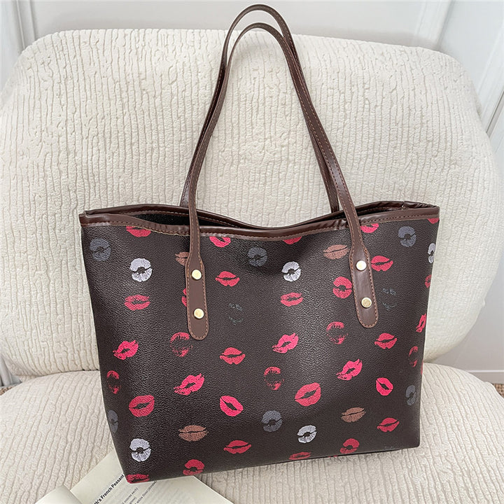Lip Print Fashion Tote Bag