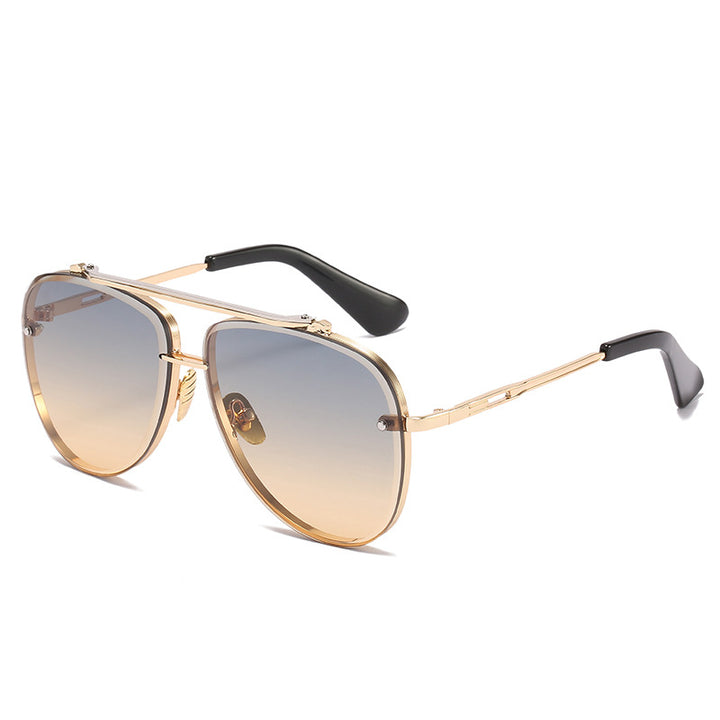 Women's Oversized Pilot Sunglasses with Adjustable Nose Pads and High-Quality Metal Frame Kalsten