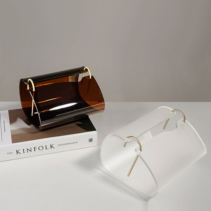 Elegant Frosted Glass Vase