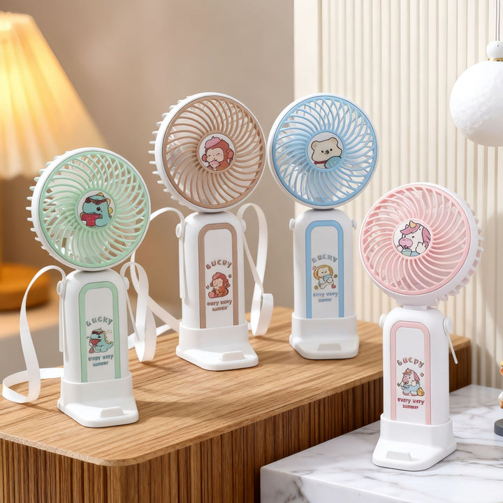 Women's portable hand fan with cute cartoon design Kalsten