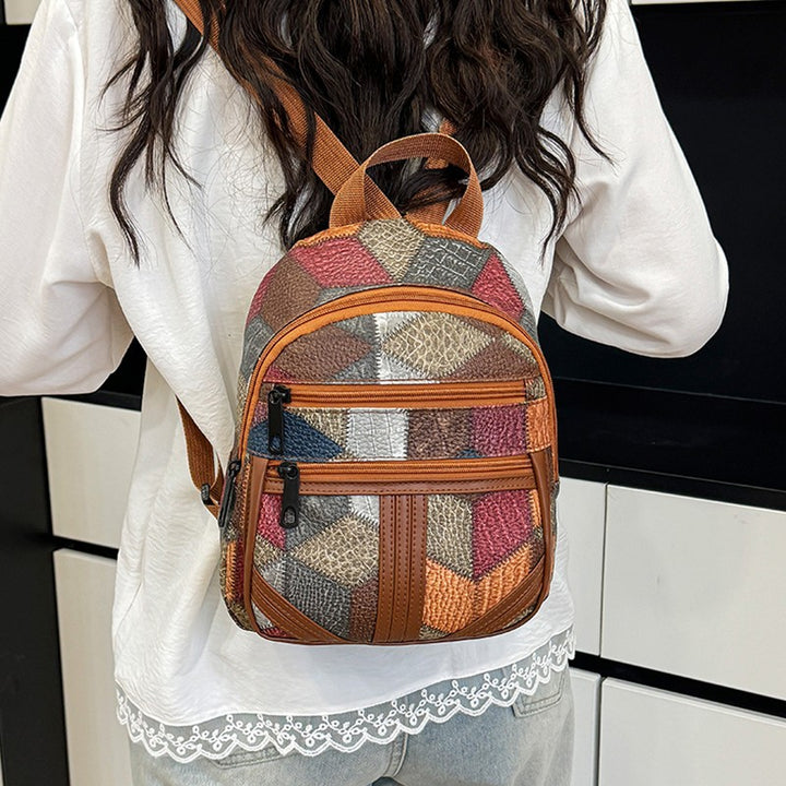 Stylish Geometric Patterned Mini Backpack Kalsten