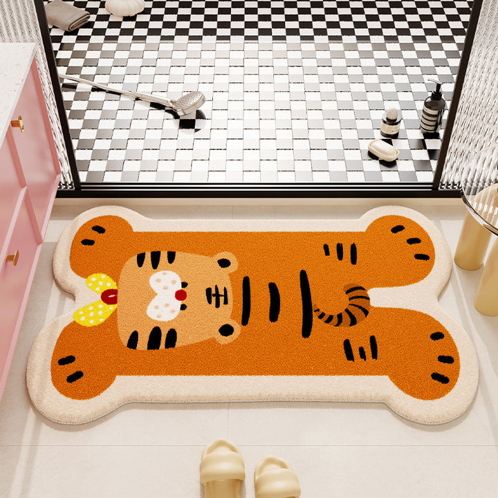 Cartoon Animal-Themed Bath Mat Kalsten