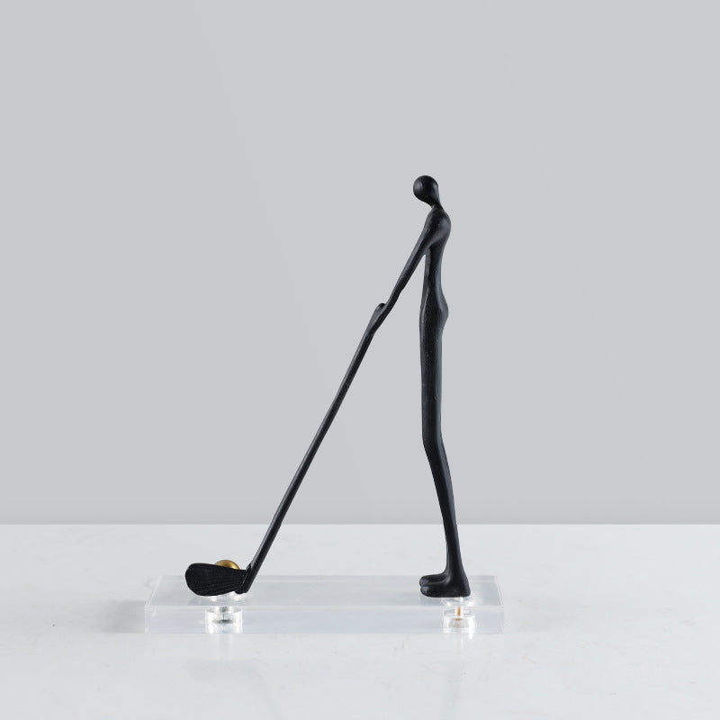 Abstract Golfer Sculpture