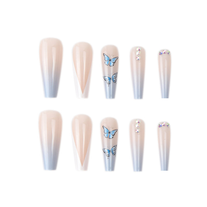 Decorative Butterfly-Design Press-On Nails Kalsten