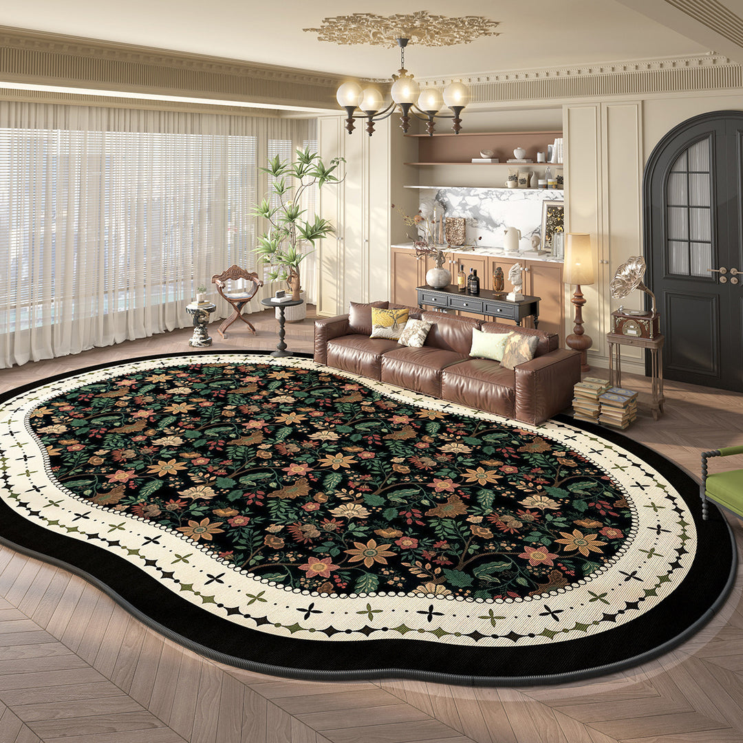Floral Design Plush Area Rug Kalsten