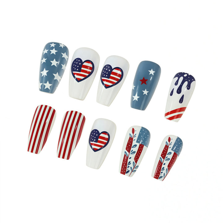 Creative and patriotic art nails Kalsten