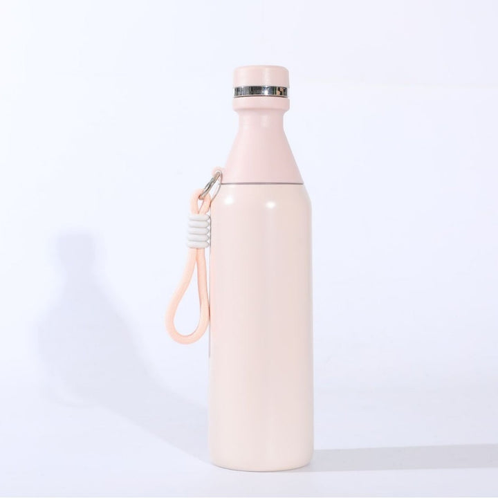 Ladies insulated stainless steel drinking bottle with practical carrying handle Kalsten
