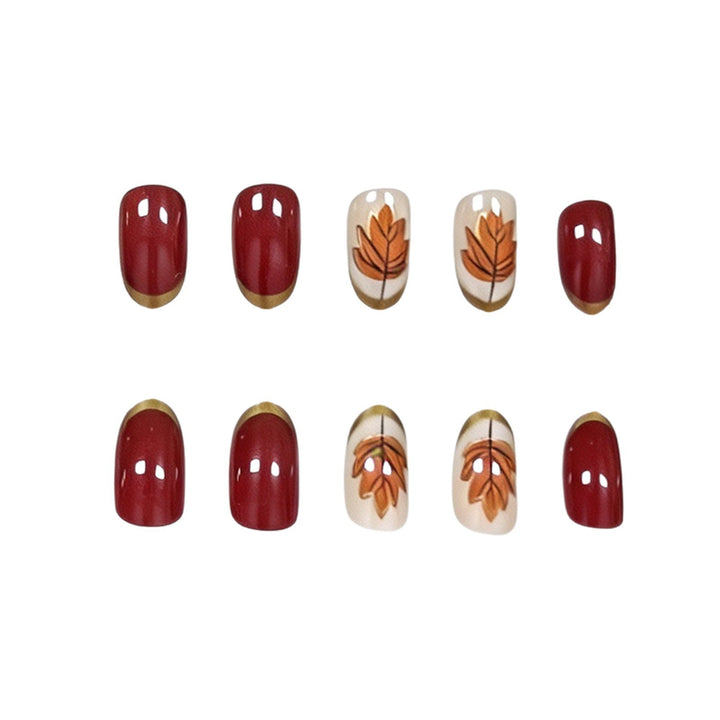 Decorative Autumn-Themed Nail Art Enhancements Kalsten
