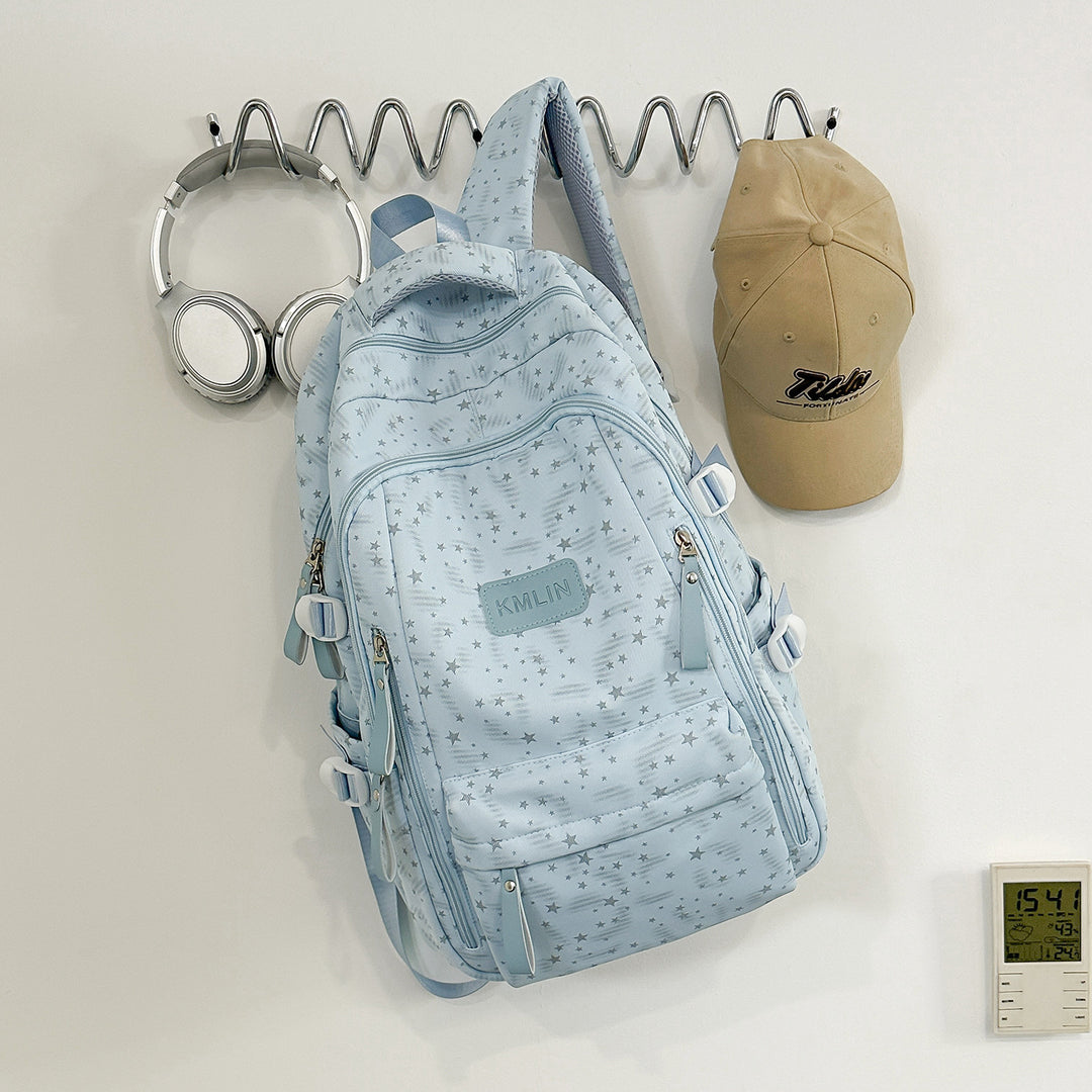 Stylish Multi-Pocket Star-Embellished Backpack Kalsten