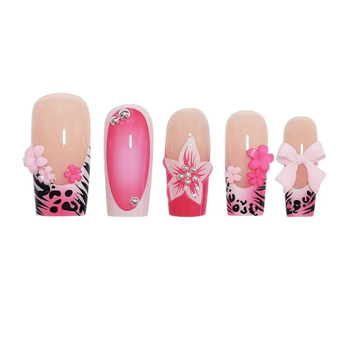 Artistic 3D Floral Nail Enhancements Kalsten