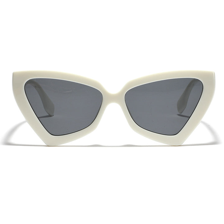Women's Cat-Eye Sunglasses with Mirrored Lenses and Sturdy Frame Kalsten