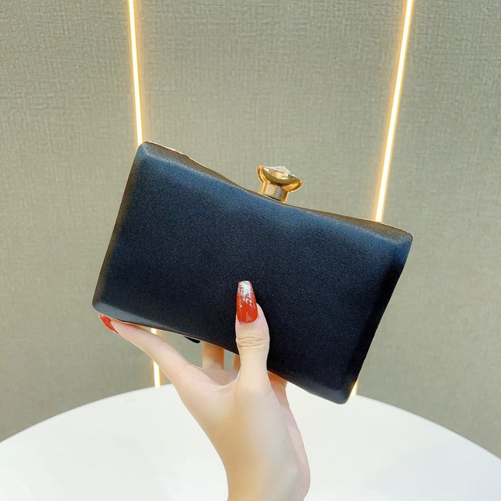 Elegant Bow-Accent Evening Handbag