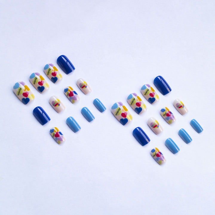 Creative Heart-Themed Nail Art Kit
