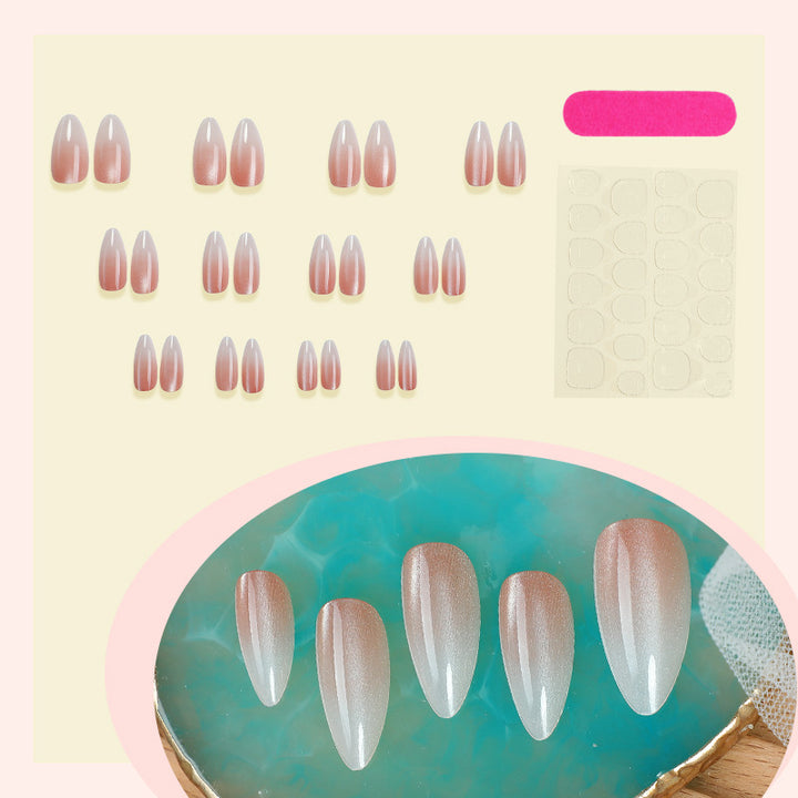 Acrylic nail set with elegant French design Kalsten