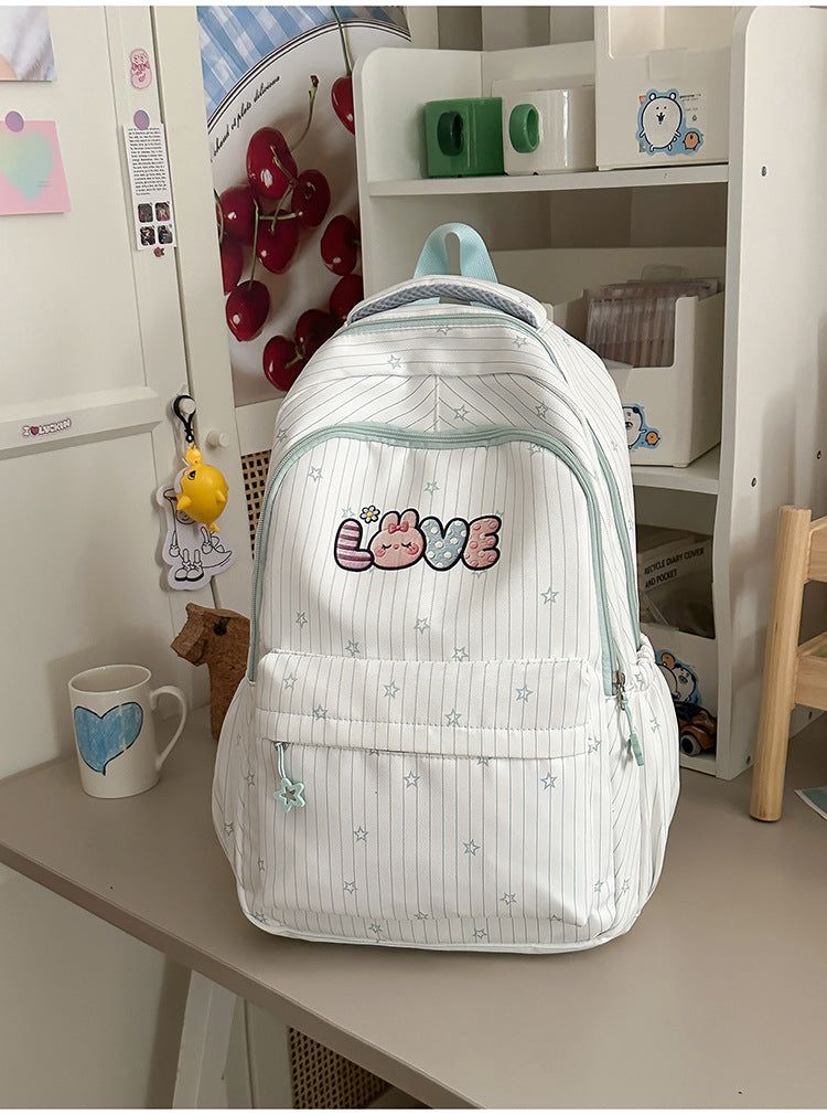 Whimsical Embroidered School Backpack Kalsten