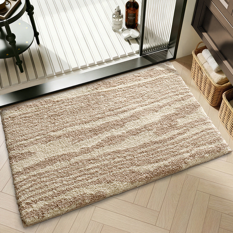 Plush Geometric Pattern Bath Mat