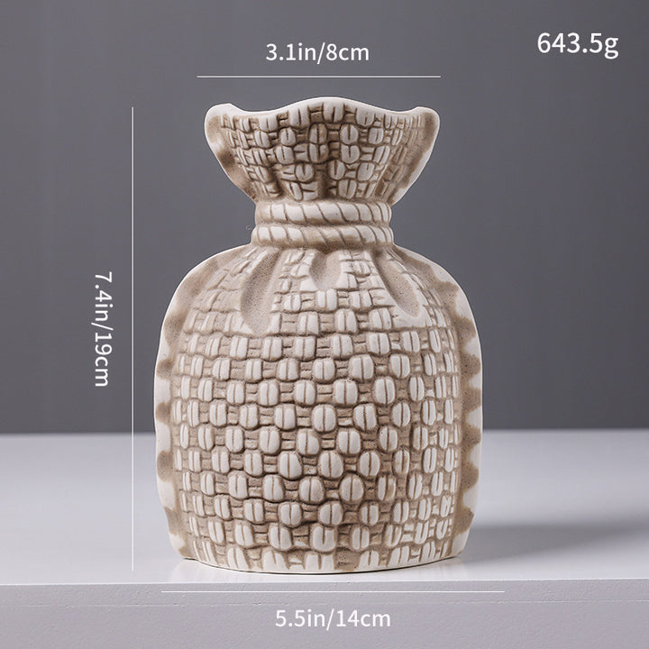 Woven Texture Ceramic Vase Kalsten