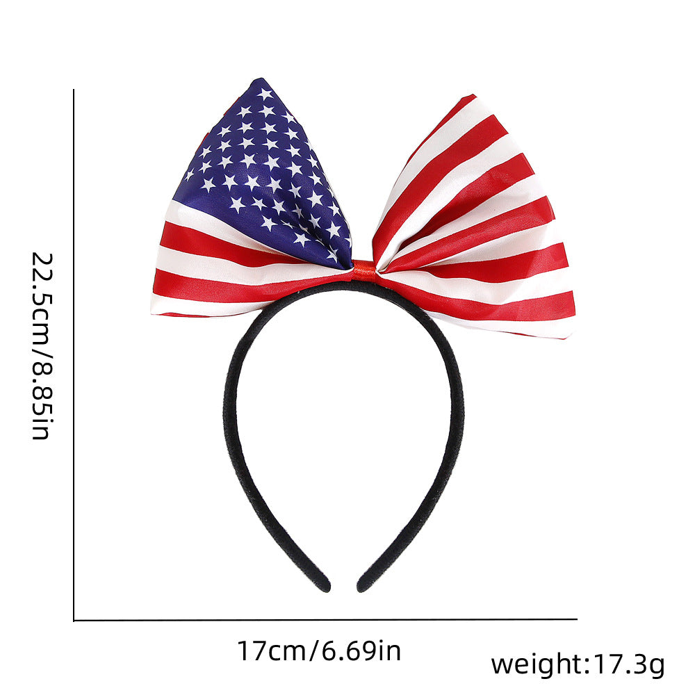 Unisex nan patriotic star antenna headband with ribbon streamers Kalsten