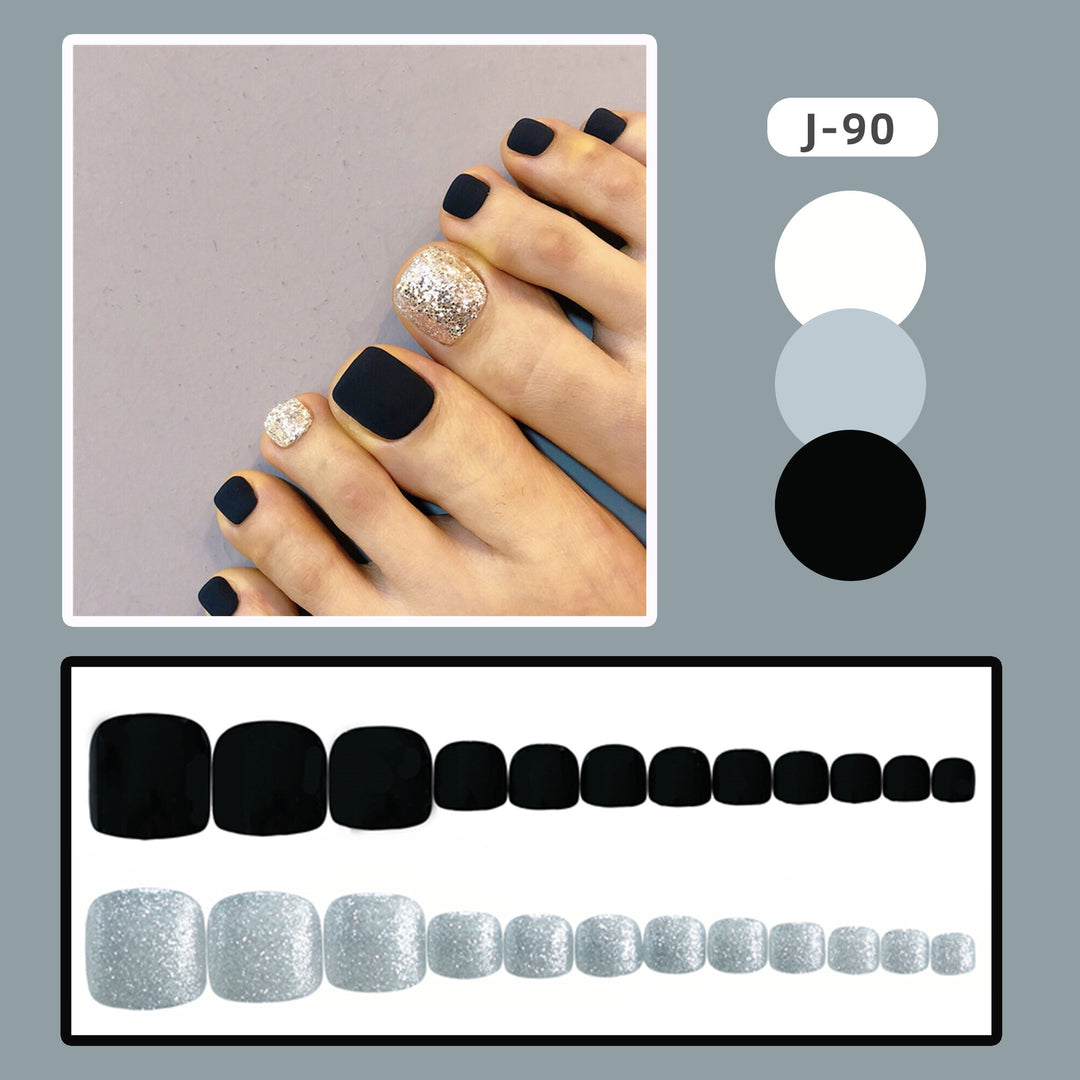 Glitter Matte Press-On Toenails Kalsten